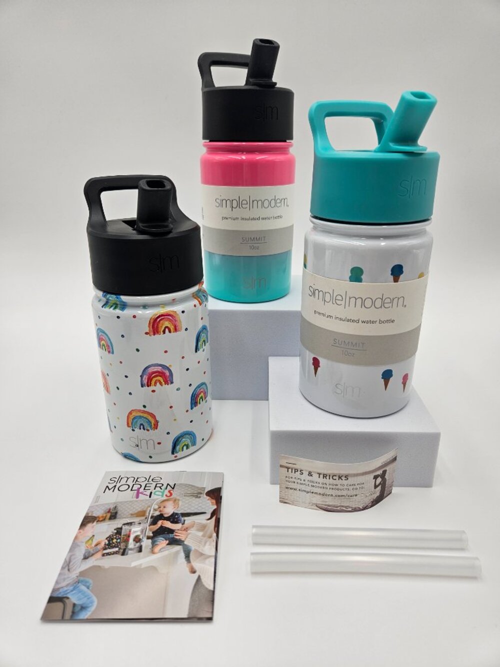 NWT Bundle of 3 Simple Modern 10oz Summit Kids Water Bottles